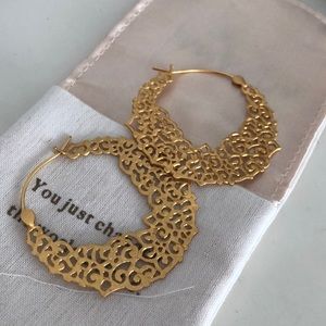 Ananda Soul - Large Gold filigree Hoops